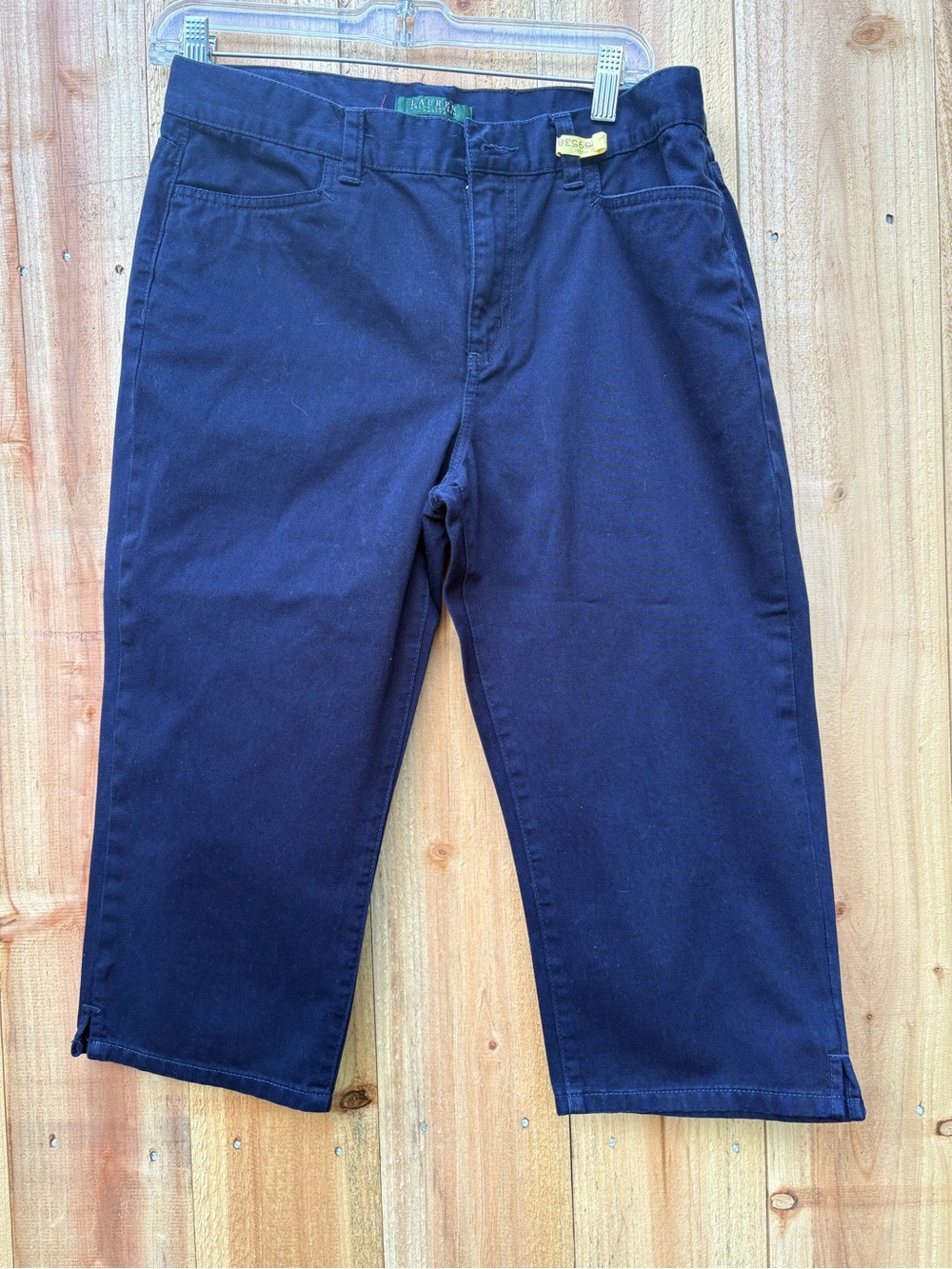 Lauren Ralph Lauren Dark Navy Cropped Cotton Ankle Pants size 8P new, no tags